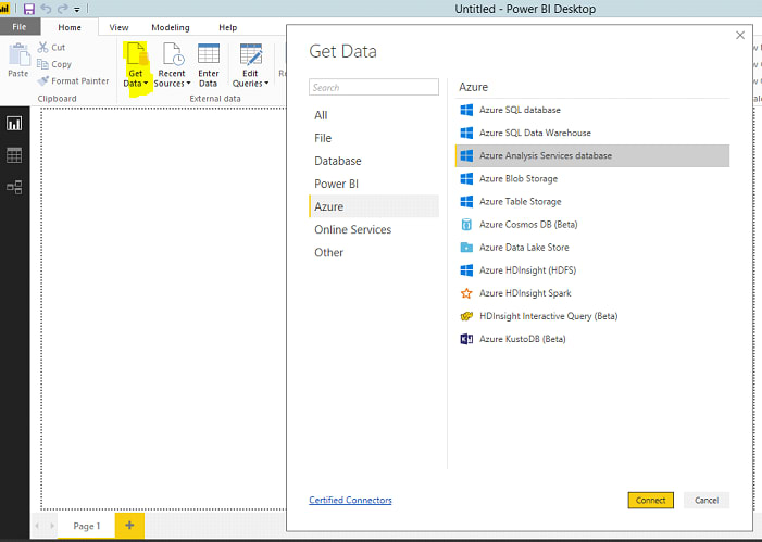 Data Modeling in Azure - Getting data from Azure